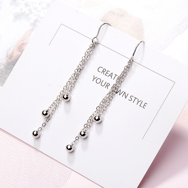 Women's Gu Niche Long Ear Chain Simple Artistic Earrings