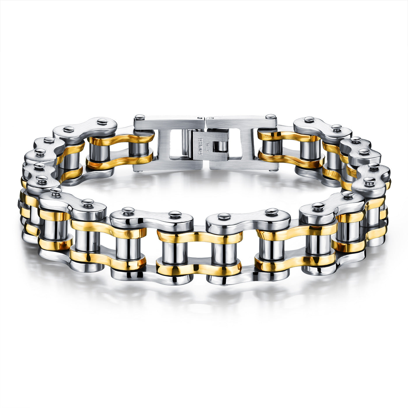 Men's Bicycle Personalized Hip Hop Stainless Steel Bracelets