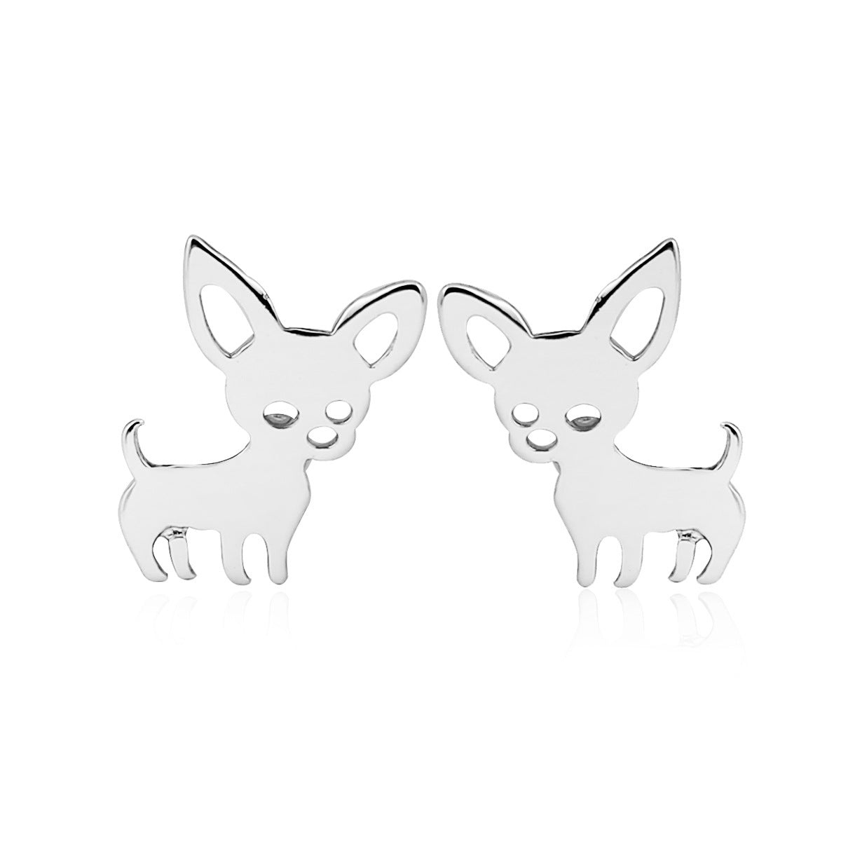 Chihuahua Puppy Cute Stainless Steel Small Earrings