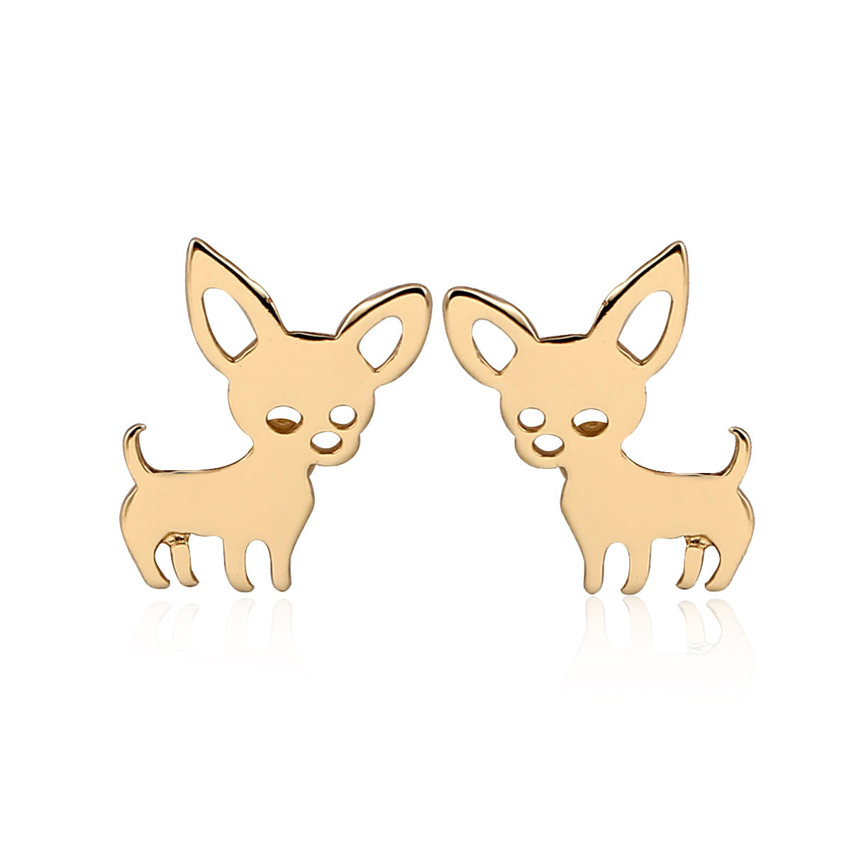 Chihuahua Puppy Cute Stainless Steel Small Earrings