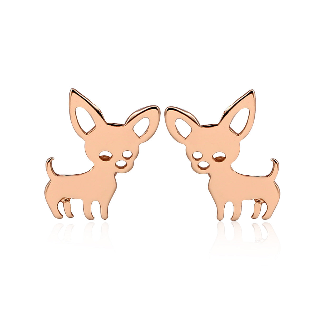 Chihuahua Puppy Cute Stainless Steel Small Earrings