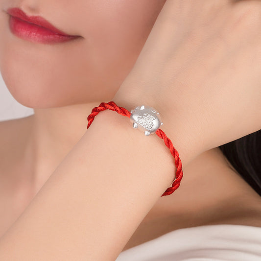 Bracelets personnalisés simples coréens en corde rouge et couple du zodiaque pour femmes et hommes