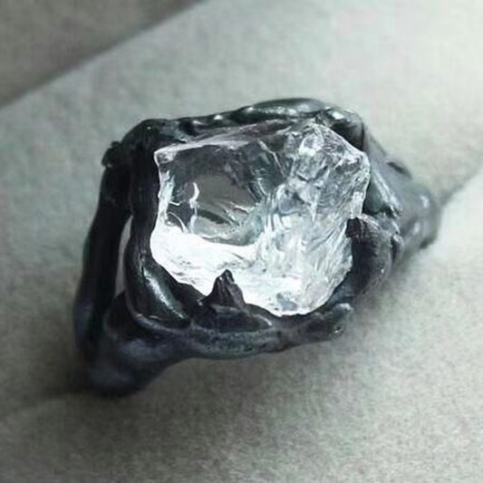 Imitation Irregular Crystal Exaggerated Hip Hop Rings