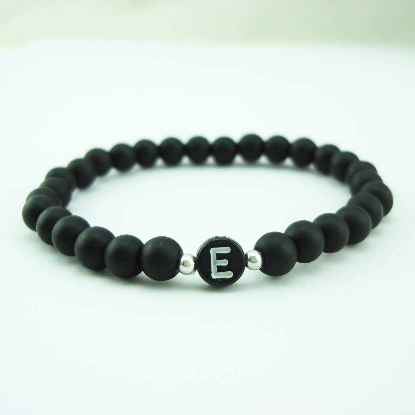 Style Free Match Letter Frosted Imitation Black Bracelets