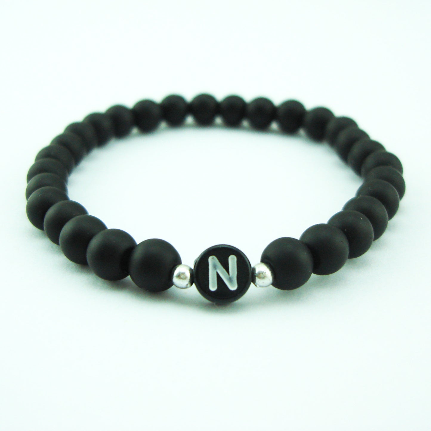 Style Free Match Letter Frosted Imitation Black Bracelets