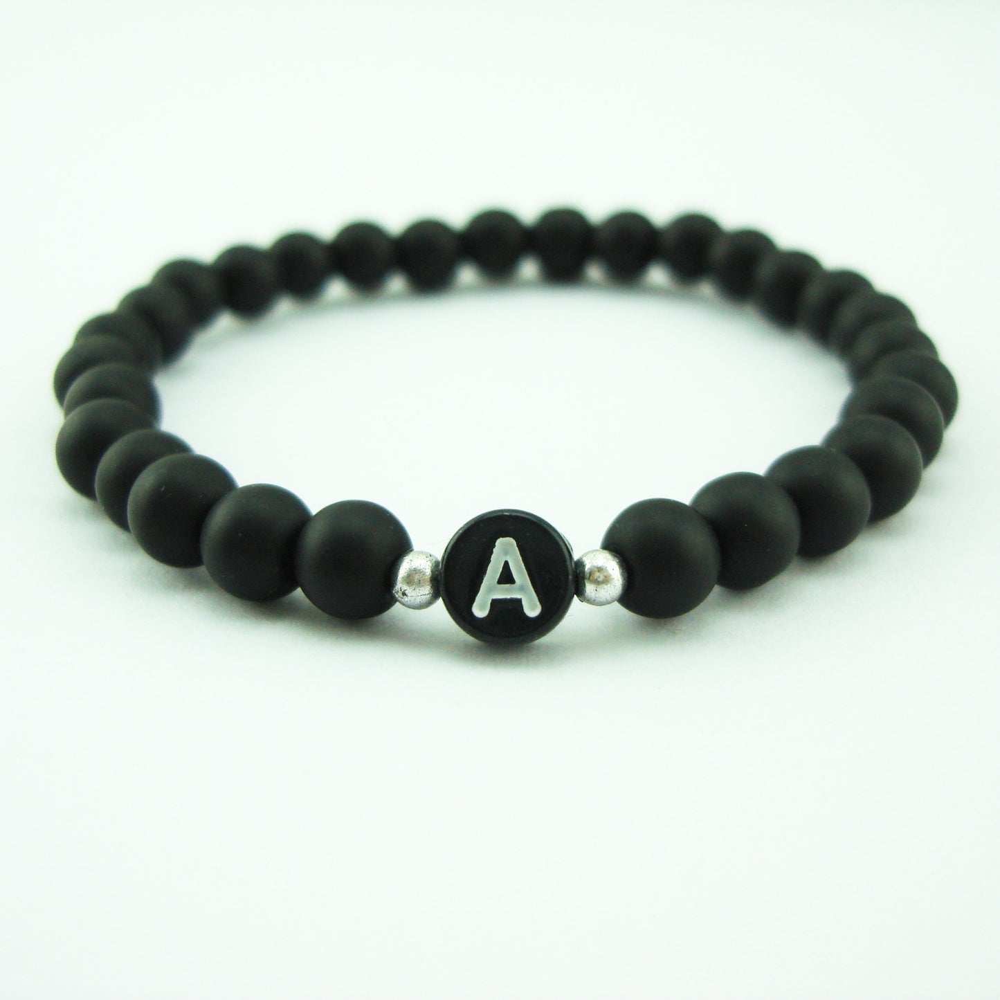 Style Free Match Letter Frosted Imitation Black Bracelets