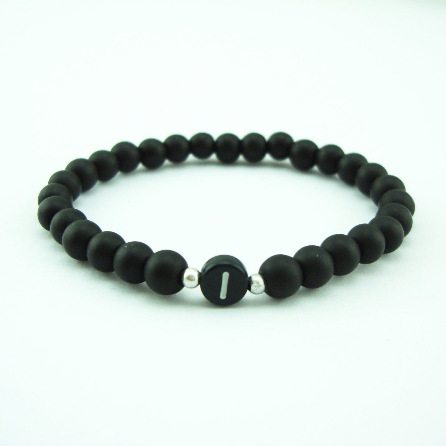 Style Free Match Letter Frosted Imitation Black Bracelets