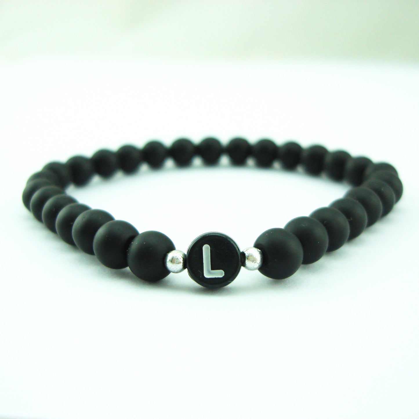 Style Free Match Letter Frosted Imitation Black Bracelets