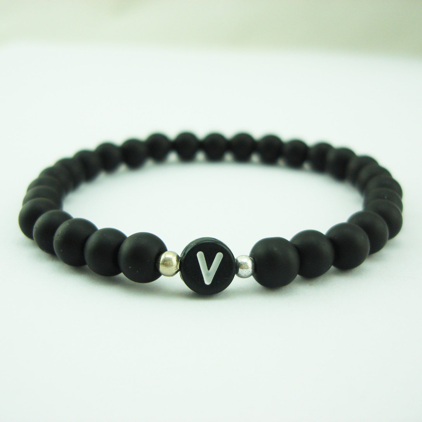 Style Free Match Letter Frosted Imitation Black Armbänder