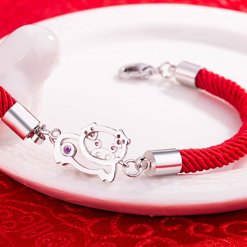 Life Zodiac Pig Red Rope Creative Fashion Hand Bracelets