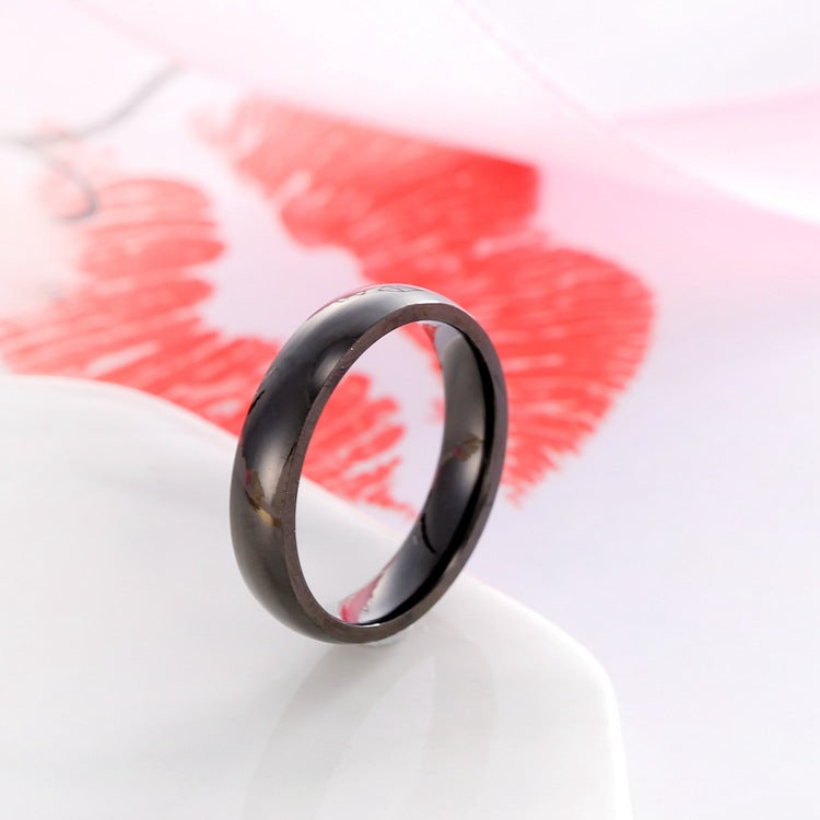 Plate Titanium Steel Stainless Glossy Tail Korean Style Rings