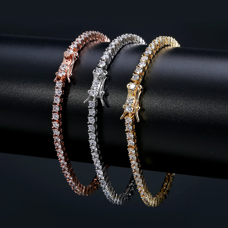 Men's Tennis Chain Fashionable Micro Inlaid Zircon Bracelets