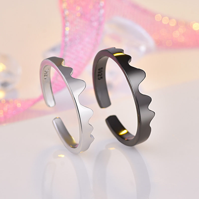 Women's & Men's & Couple And Open Wave Curve Rings