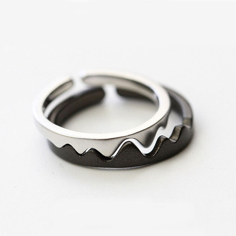 Women's & Men's & Couple And Open Wave Curve Rings