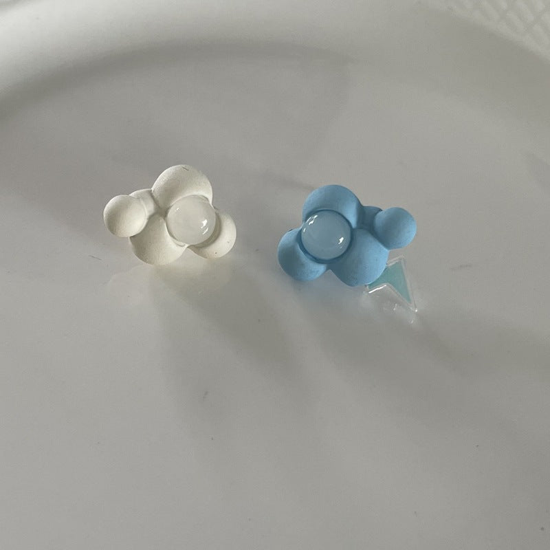 Simple Design High-grade Exquisite Cute Daily Cloud Ear Unique Sier Earrings