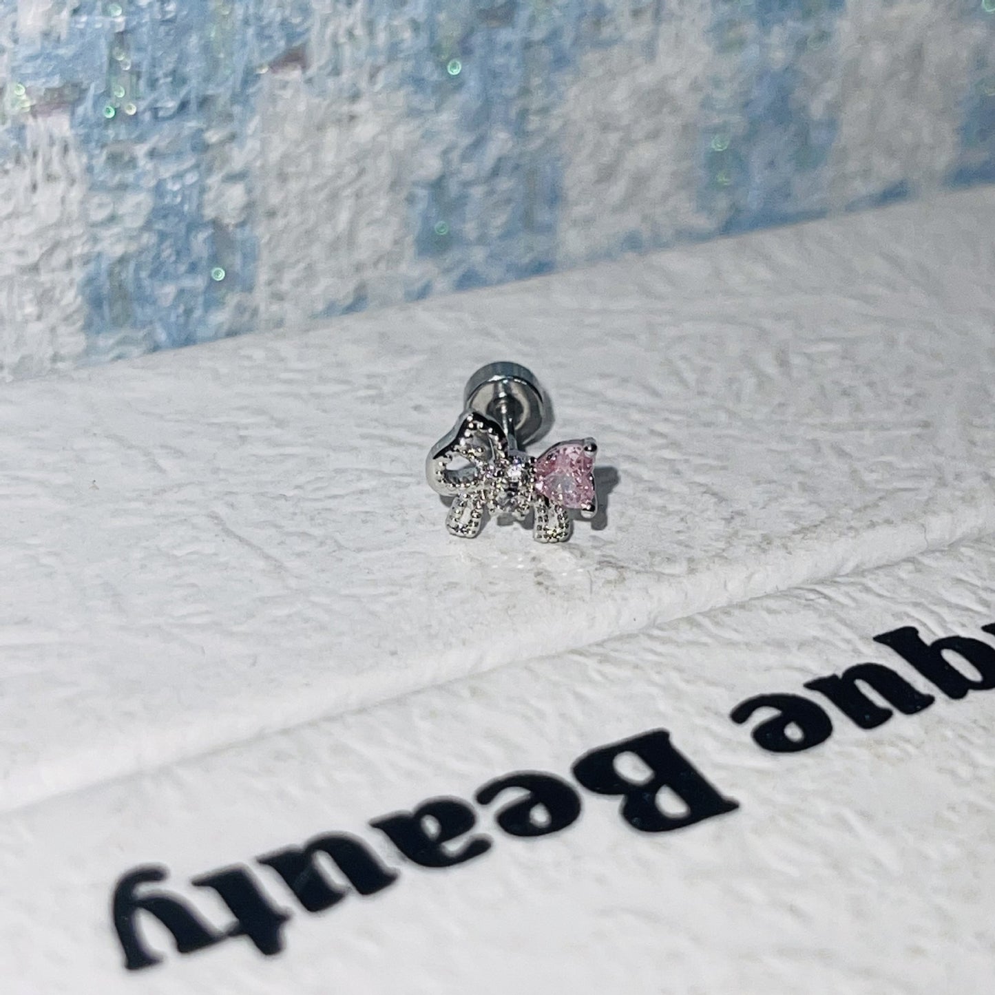 Zircon Fresh Medical Titanium Steel Ear Bone Fairy Butterfly Full Earrings