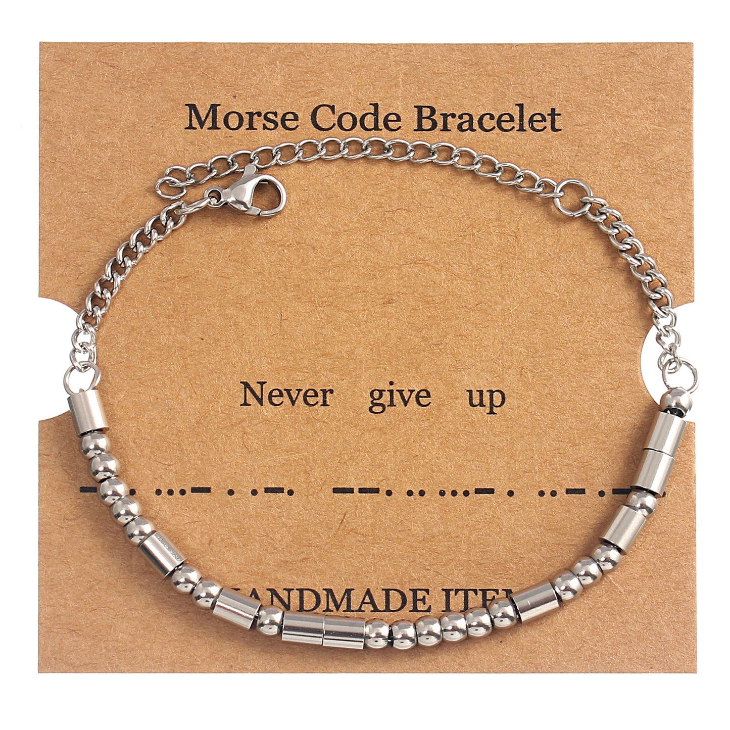 Women's Stainless Steel Gold Moss Password Letter Bracelets