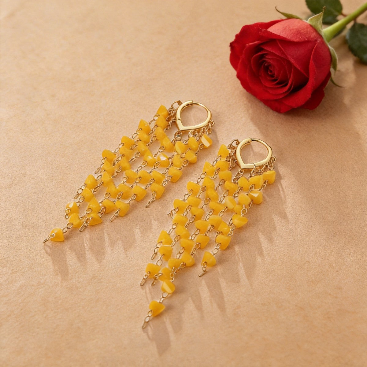 Women's Temperament Wild Crystal Tassel Ear Clip For Long Fashion Earrings