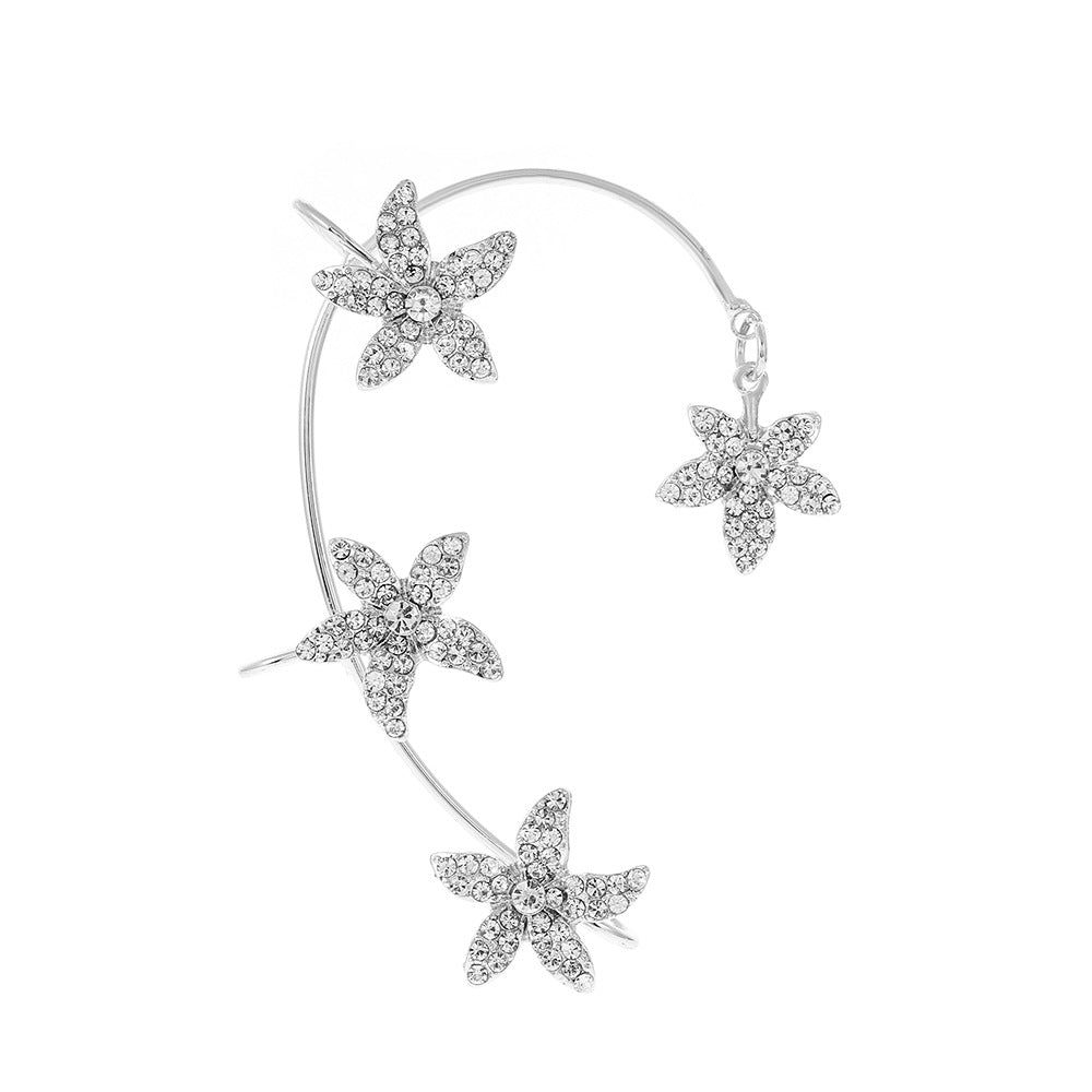 Diamond Butterfly Female Fashion Exaggerated Wings Ear Clip