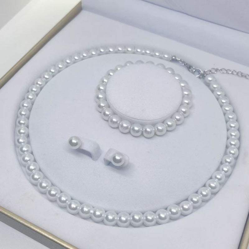 Imitation Freshwater Pearl Perfect Circle Strong Light To Give Mom Necklaces