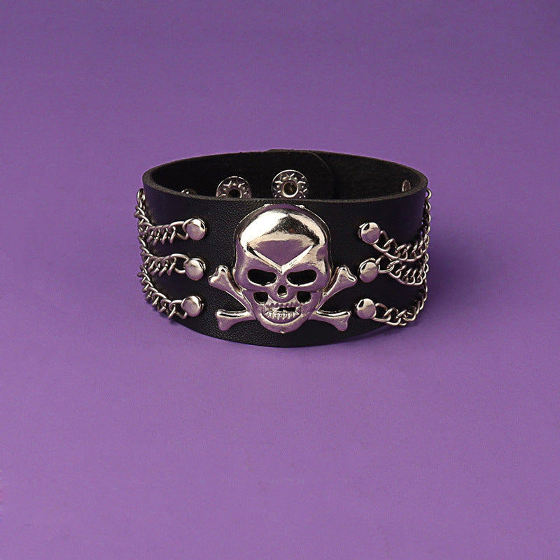 Trendy Nightclub Domineering Skull Bangle Fashion Bracelets