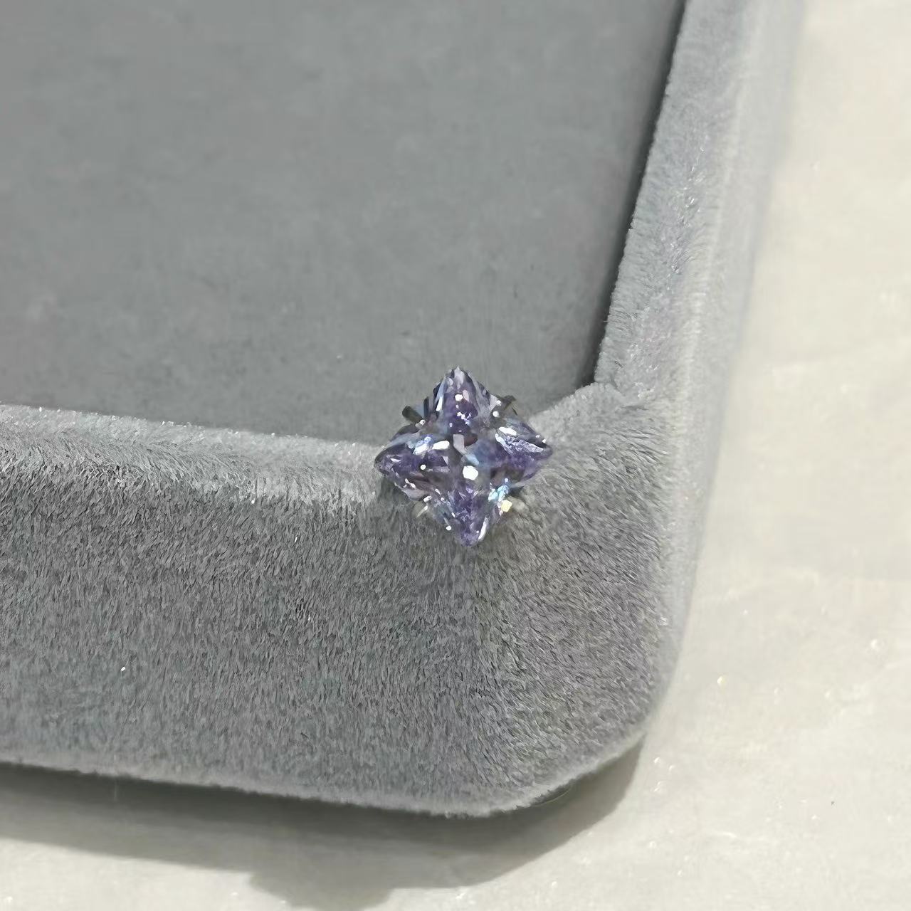 Color Small Rock Candy Sweet Square Rings