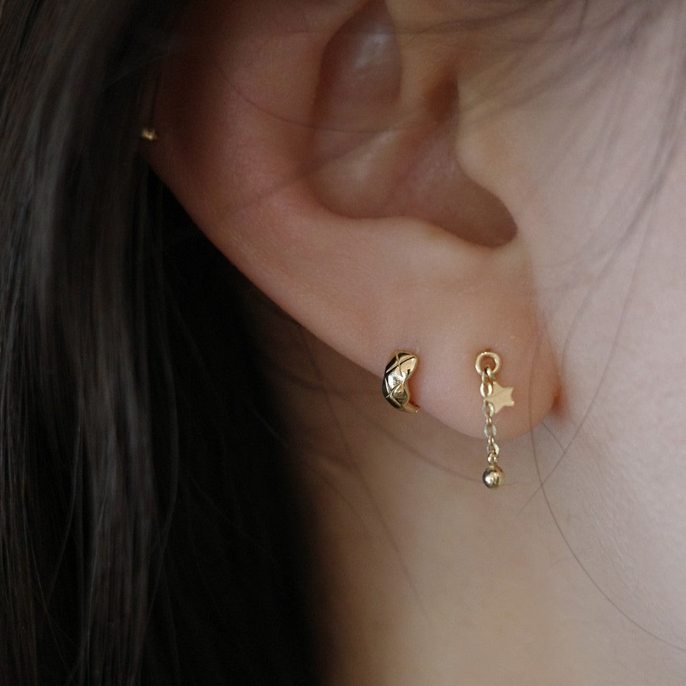 Style Sier Plated Cross Sterling Clip Small Fashionable Ear Buckle