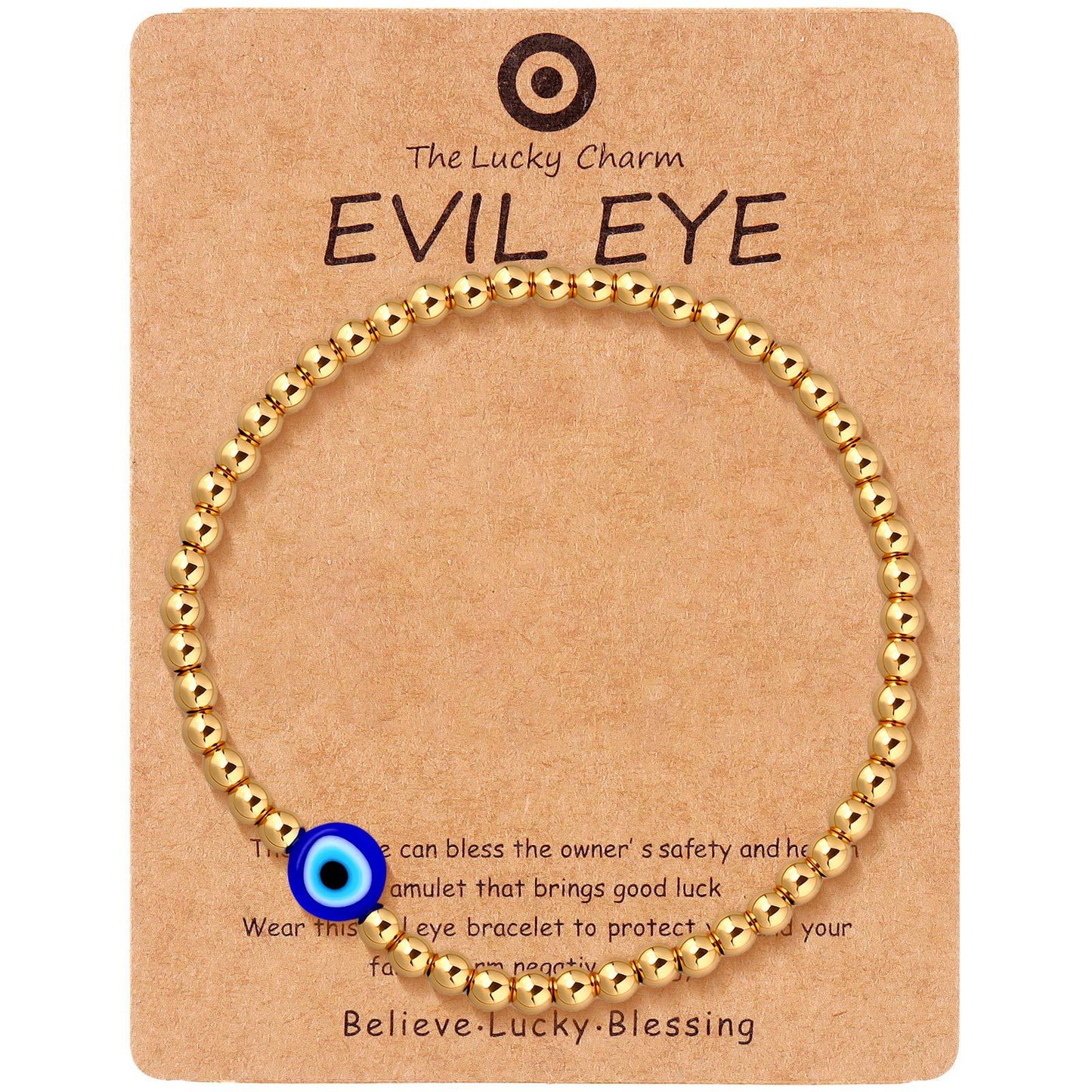 Women's Retro Simple Volcanic Rock Palm Eyes White-barked Bracelets