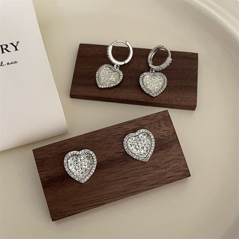 Women's Love Ear Clip Light Luxury High-grade Earrings