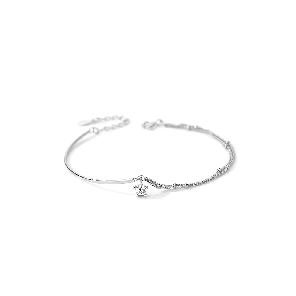 Bracelets minoritaires de luxe légers pour femmes en argent sterling