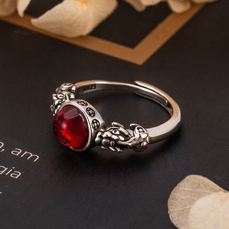 Women's Copper Coin Retro Antique Finish National Fashion Ethnic Style Literary Rings