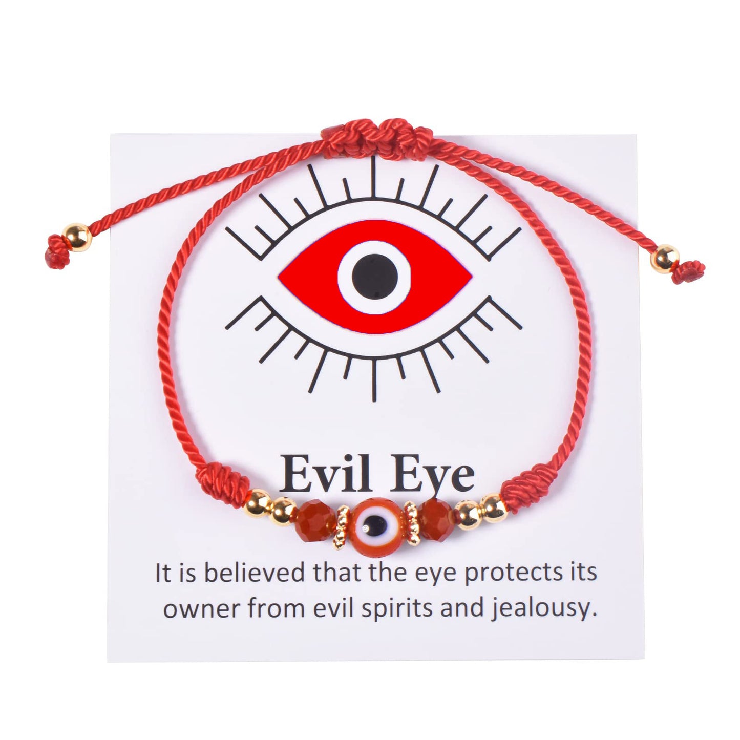 Bracelets bonne chance en corde rouge pour femmes, yeux du diable