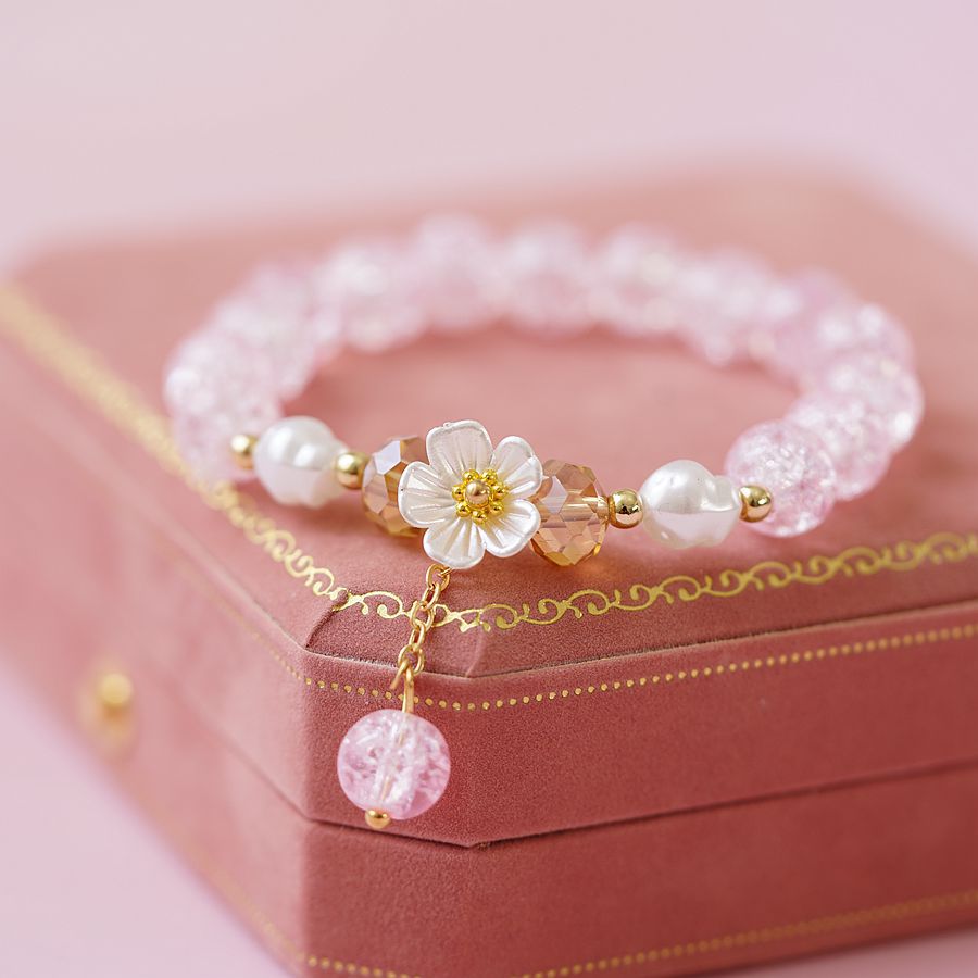 Little Flower Colorful Pearl Female Mori Style For Bracelets