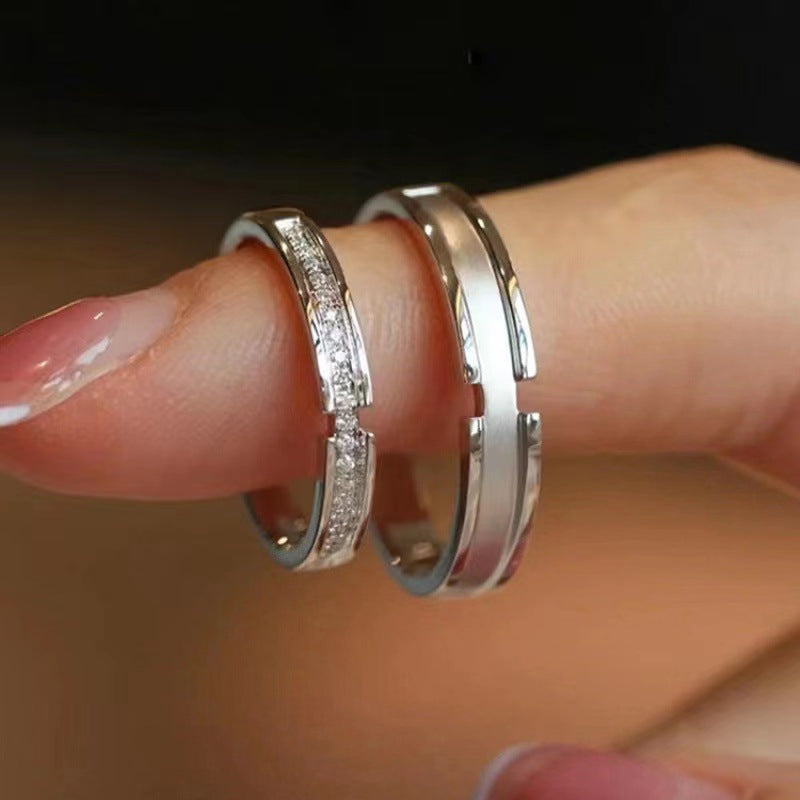Women's & Men's Pair Design Light Luxury Gift For Confession Girlfriend Rings