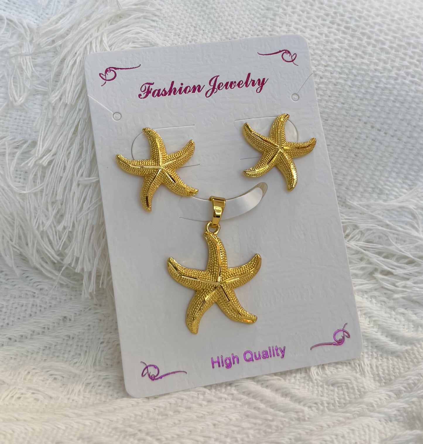 Love Heart Flowers Ear Baroque Gold Fashion Jewelry Set