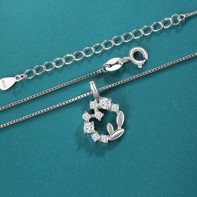 Damen-Halsketten aus Sterlingsilber für leichte Luxus-Nischen-High-Sense-Halsketten