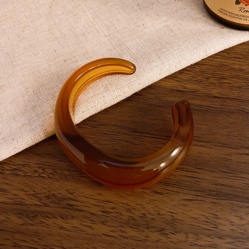 Vacation Style Acrylic Round Open-ended Fresh Sweet Niche Bracelet