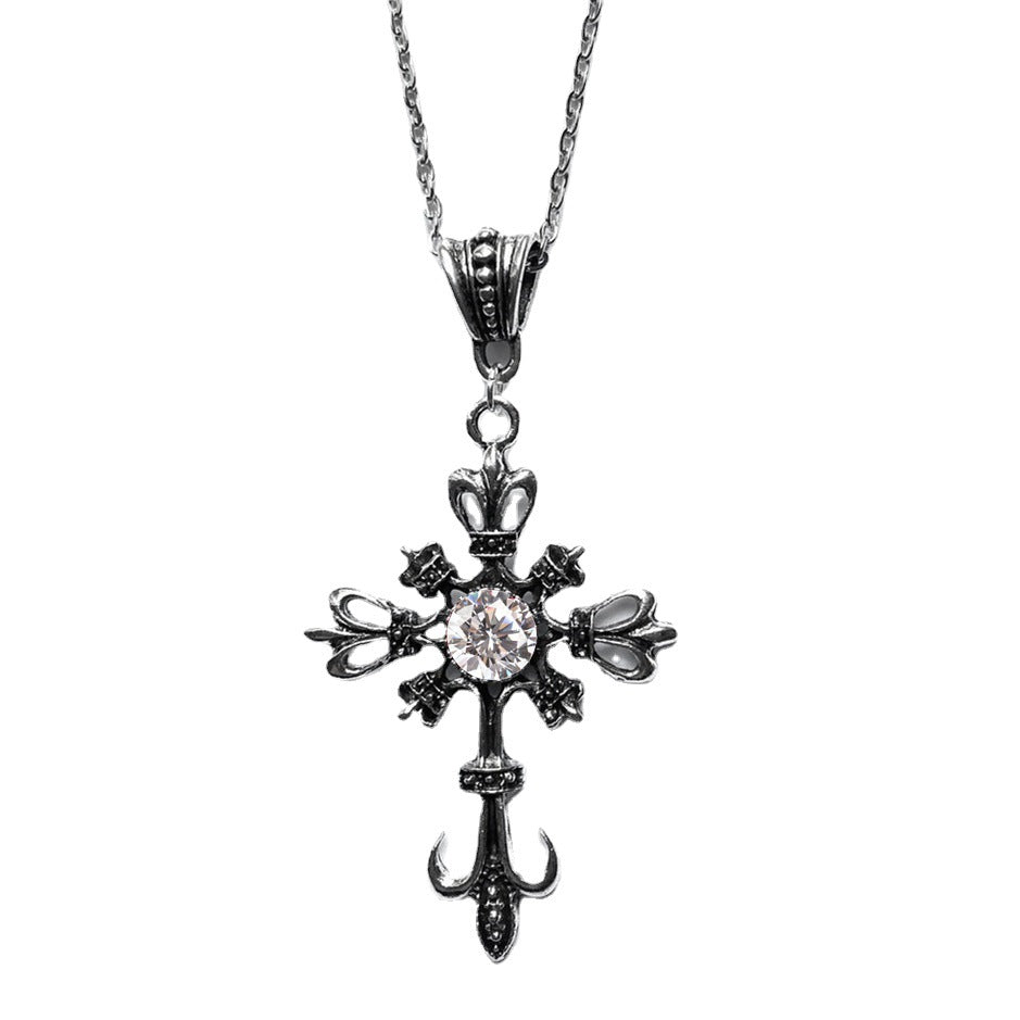 Women's Cross Hip Hop Rock Crystal Pendant For Fashion Necklaces