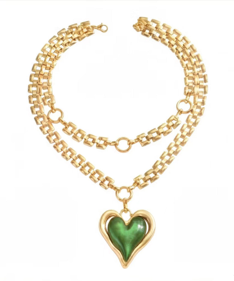 Valentine's Day Exaggerated Oversized Heart Temperament Jewelry Set