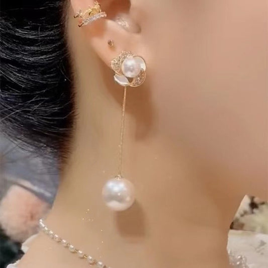 Needle One Style For Long Flower Tassel Earrings