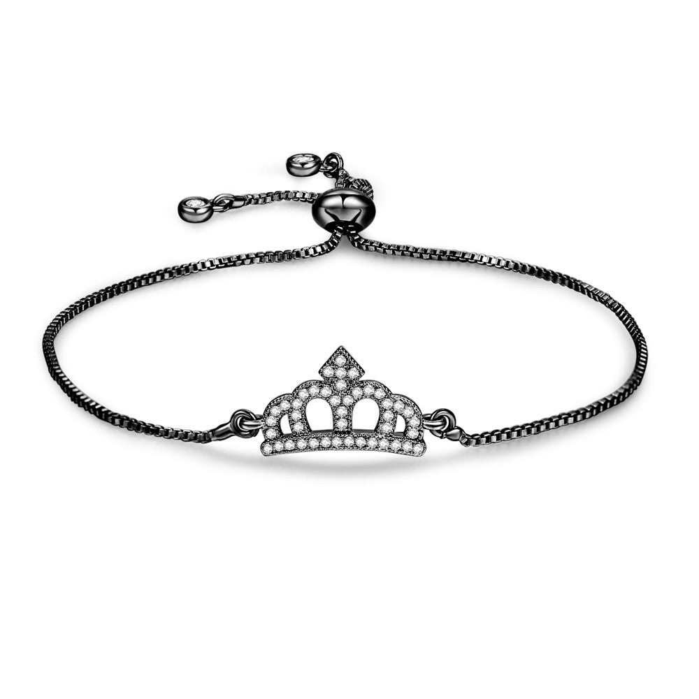 Einfache verstellbare Armbänder mit Zirkonornament und Kupfereinlage für Damen