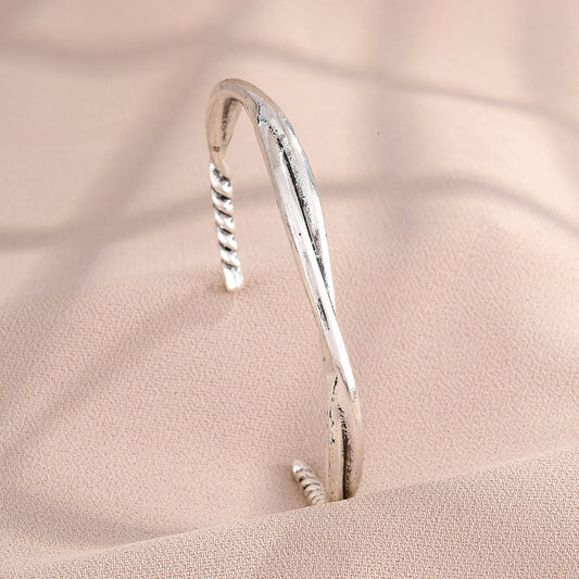 Men's Twisted Fashionable Retro Sterling Sier Opening Bracelets