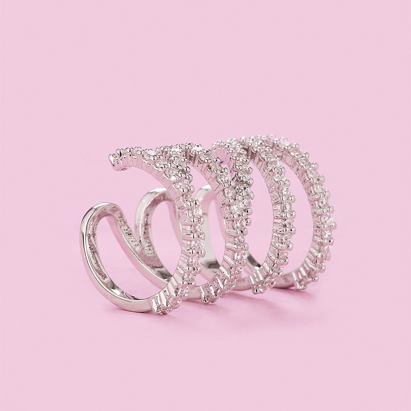 No Pierced Female Elegant Personality Diamond Simple Ear Clip
