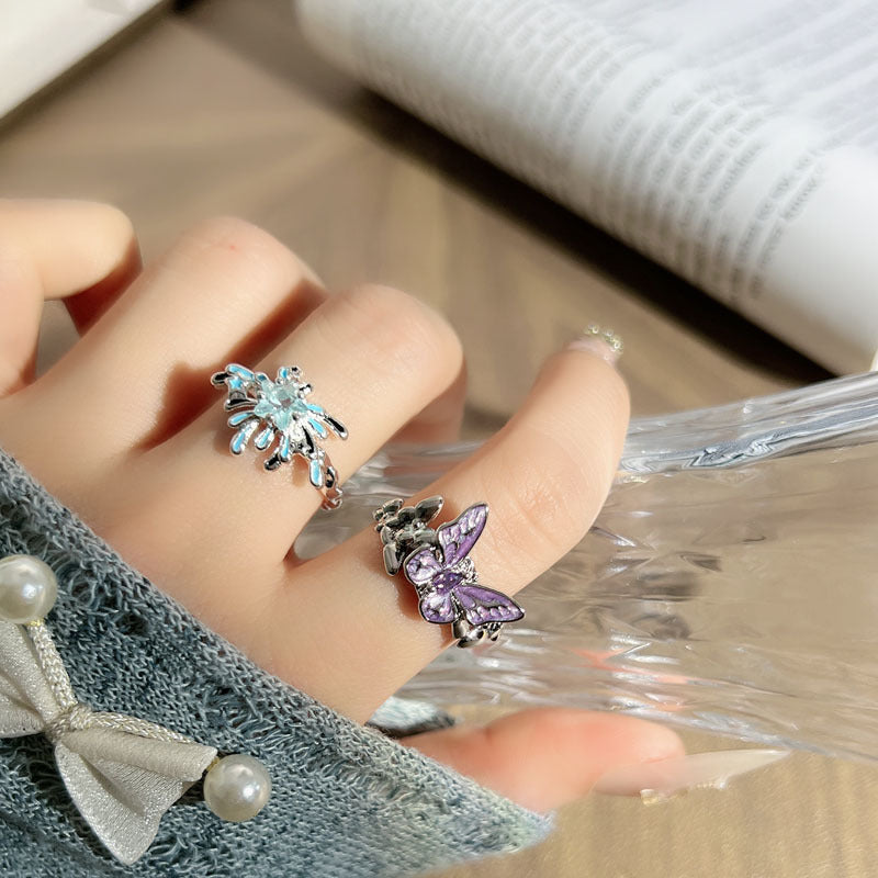 Asterism Sweet Cool High-grade Open Female Personality Atmosphere Light Luxury Rings