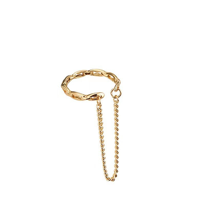 Retro Chain Tassel Female Simple Temperamental Personality Single Earrings
