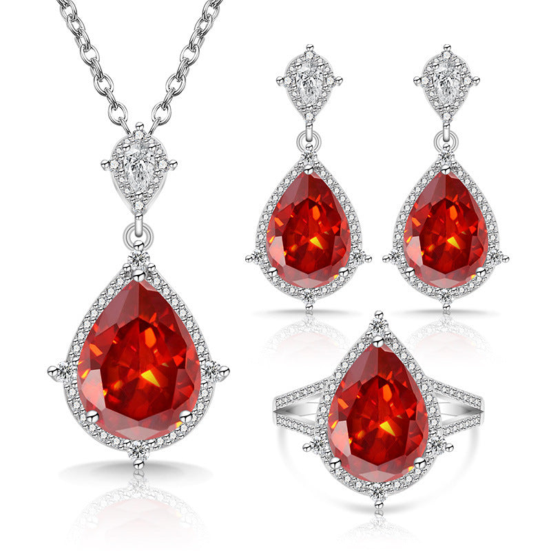 Women's Elegant Imitation Natural Gemstone Colored Gems Jewelry Set