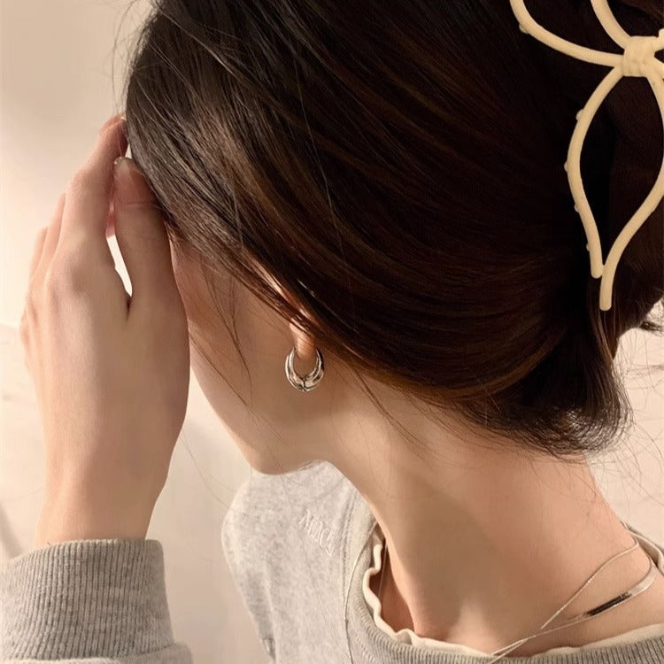 Women's French Retro Metal For Indifference Trend Niche Earrings