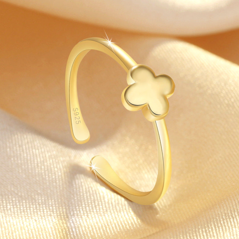 Clover Fashion Personalized Cold Style High-grade Open Rings