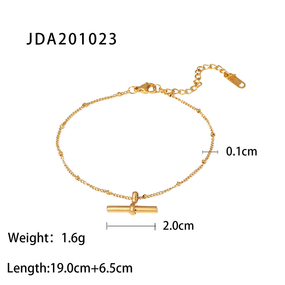 Women's Style Retro Gold Cross Fine Anklet Bracelets