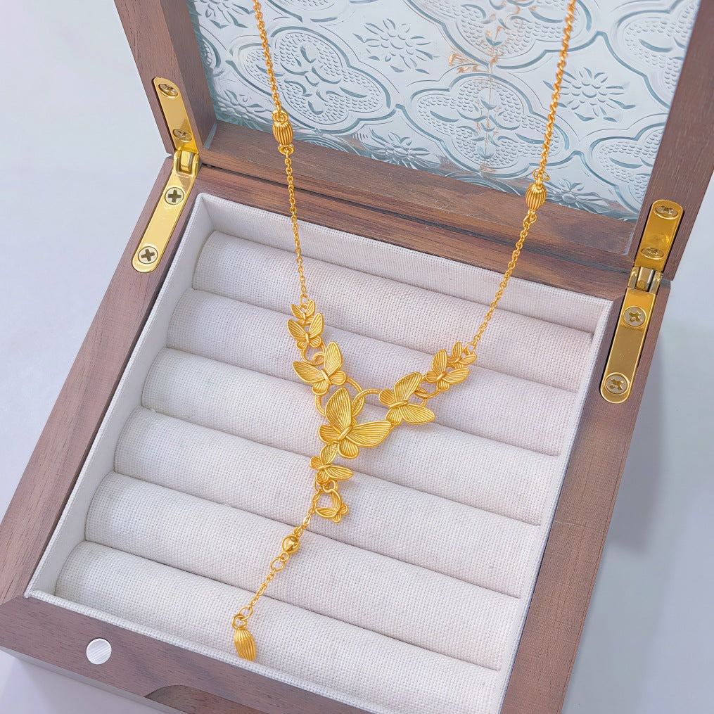 Ginkgo Leaf Variety Retro Affordable Luxury Fashion Design Necklace